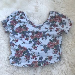 Flowery Brandy Melville Crop Top